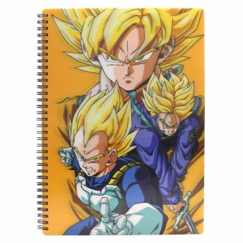 Dragon Ball Notebook with 3D - Effect Saiyans