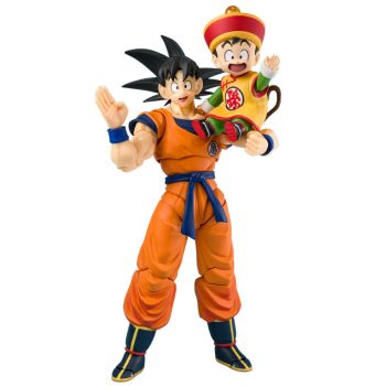 Dragon Ball S.H.Figuarts Action Figure Son Goku & Son Gohan Kid & Kintoun 14 cm & 6 cm