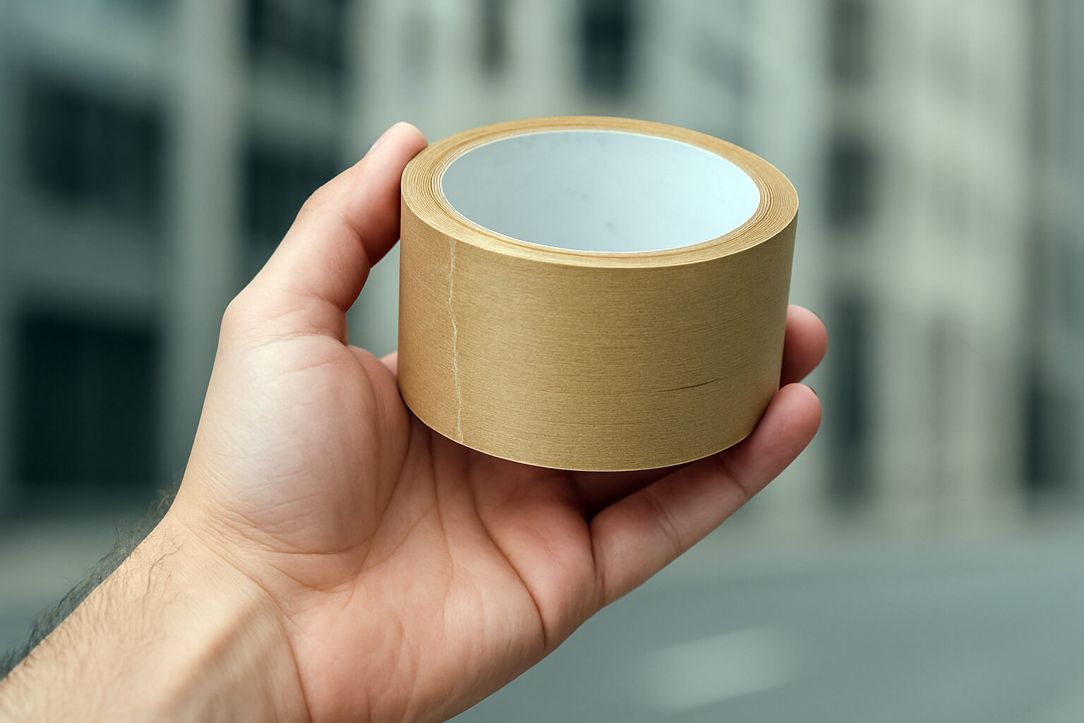 Recycled paper packing tape used on our parcels